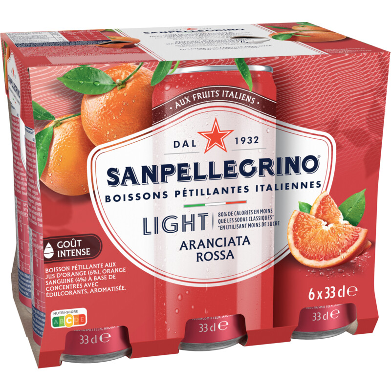 Een afbeelding van S. Pellegrino Aranciata rossa light 6-pack