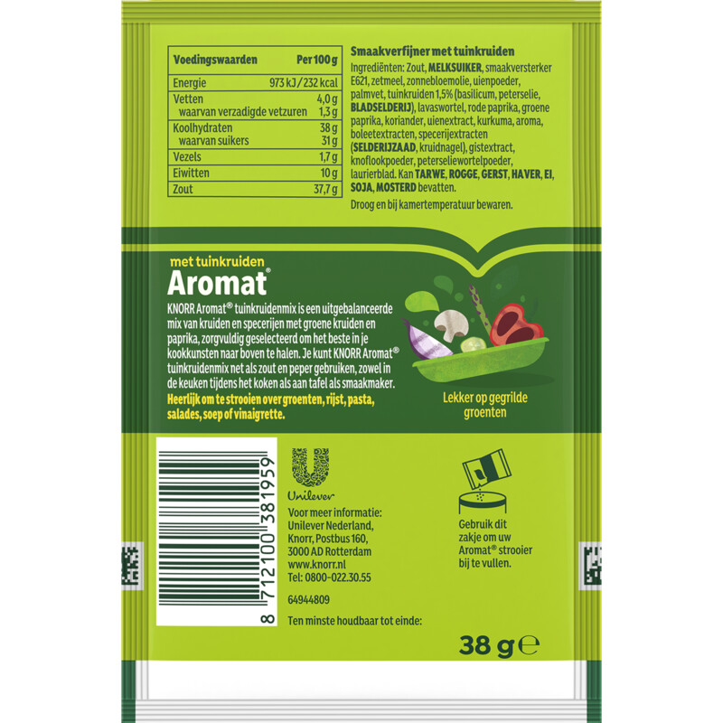 Een afbeelding van Knorr Aromat met tuinkruiden navulzakje
