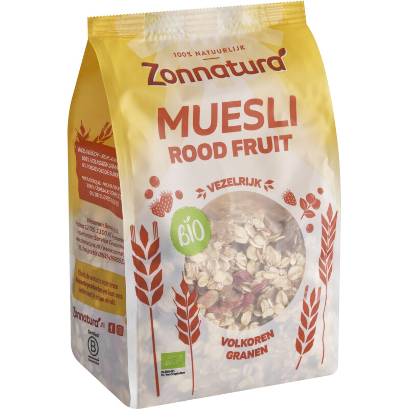 Een afbeelding van Zonnatura Muesli rood fruit