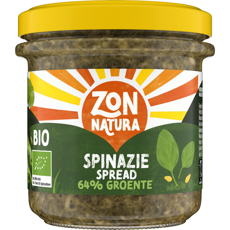 Een afbeelding van Zonnatura Groentespread spinazie