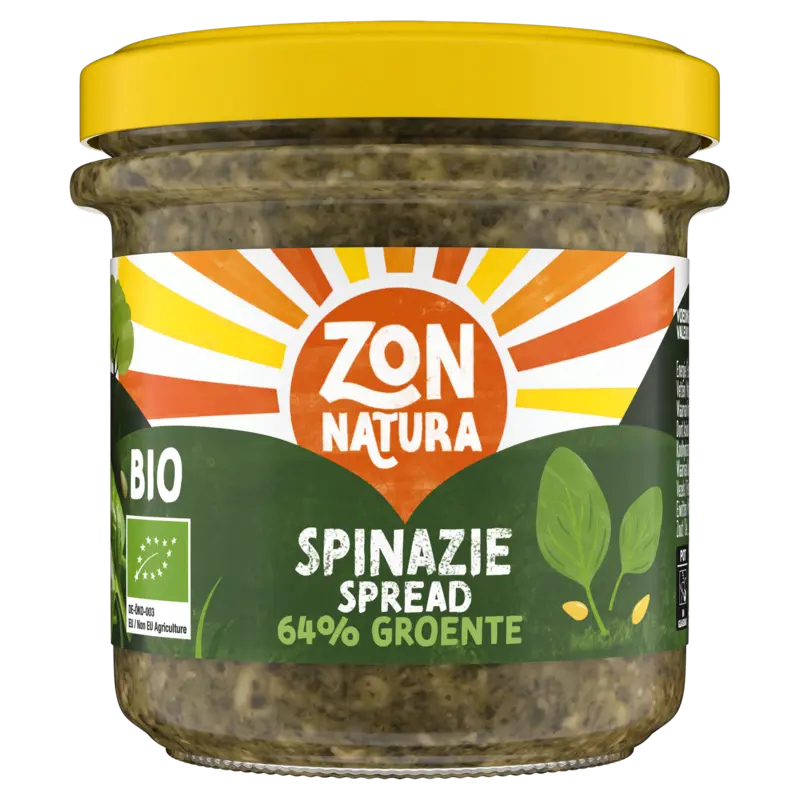 Zonnatura Spinazie spread 64% groente