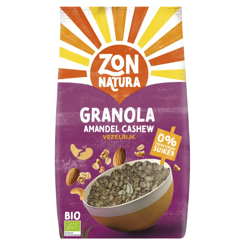 Zonnatura Granola amandel cashew vezelrijk