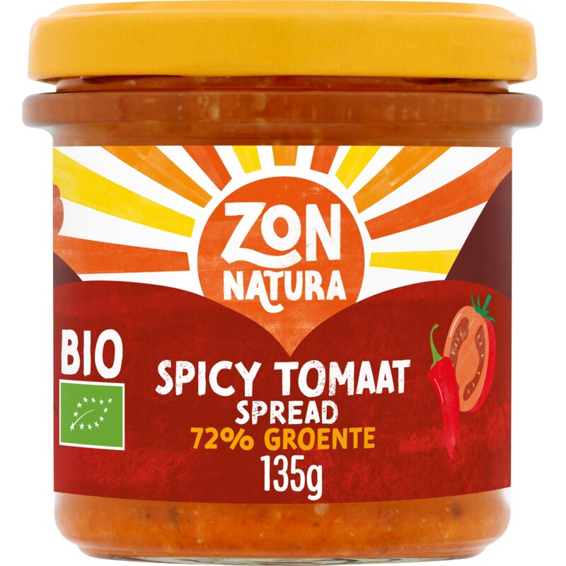 Een afbeelding van Zonnatura Groentespread spicy tomaat