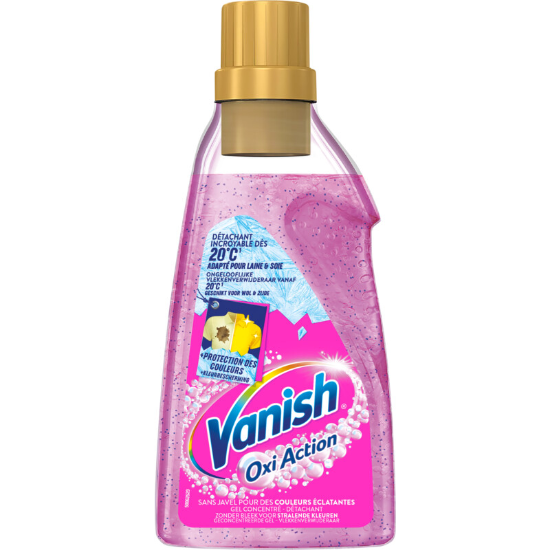 Een afbeelding van Vanish Vlekverwijderaar gel gekleurde was