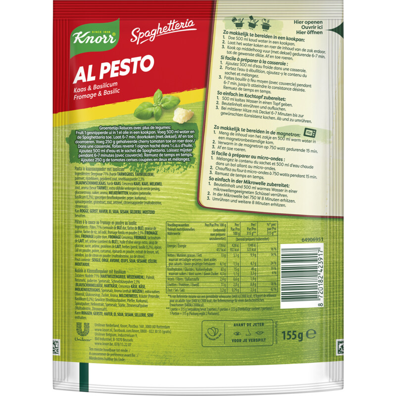 Een afbeelding van Knorr Spaghetteria al pesto