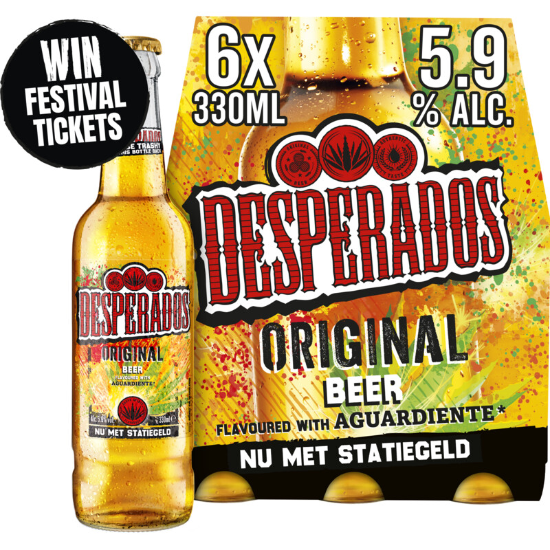 Een afbeelding van Desperados Original beer 6-pack