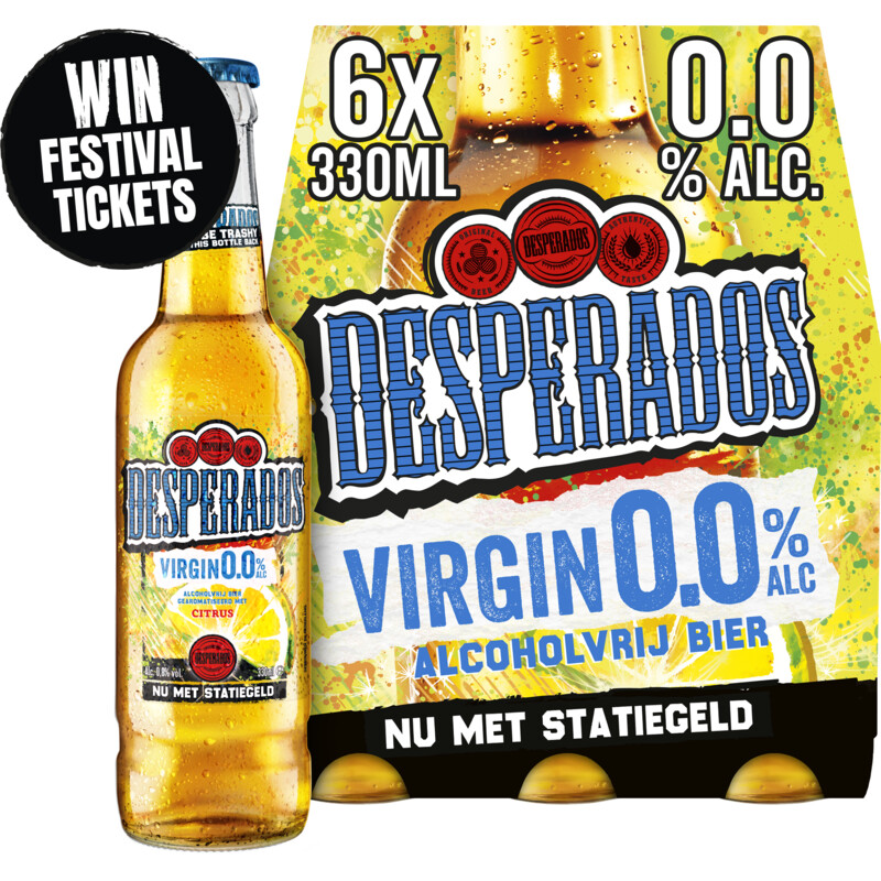Een afbeelding van Desperados Virgin 0.0 bier 6-pack