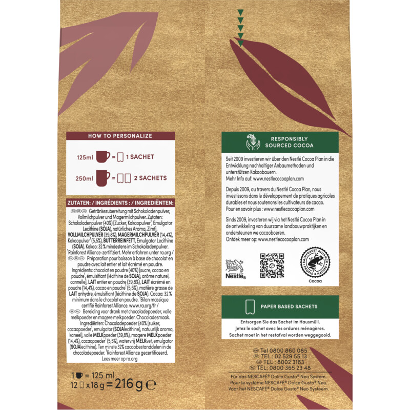 Een afbeelding van Nescafé Dolce Gusto Neo Hot chocolate capsules