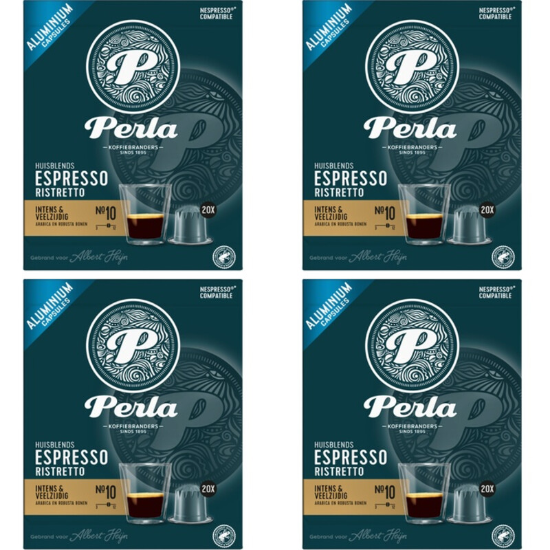 Een afbeelding van Perla Huisblends Espresso ristretto capsules 4-pack
