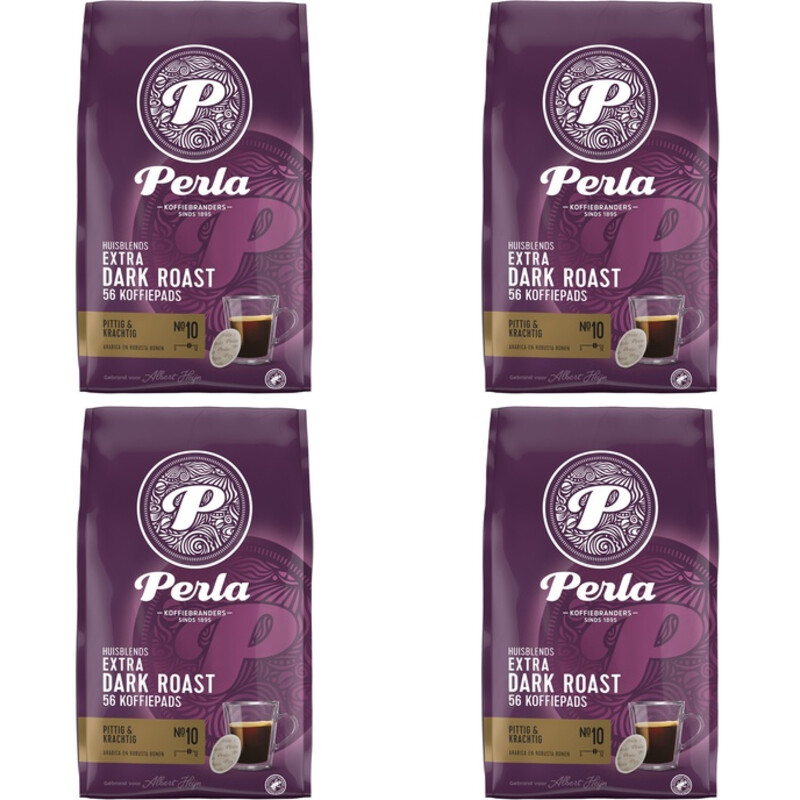 Een afbeelding van Perla Huisblends Extra dark roast koffiepads 4-pack