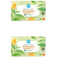 Een afbeelding van AH Groene thee sinaasappel & papaya 2-pack