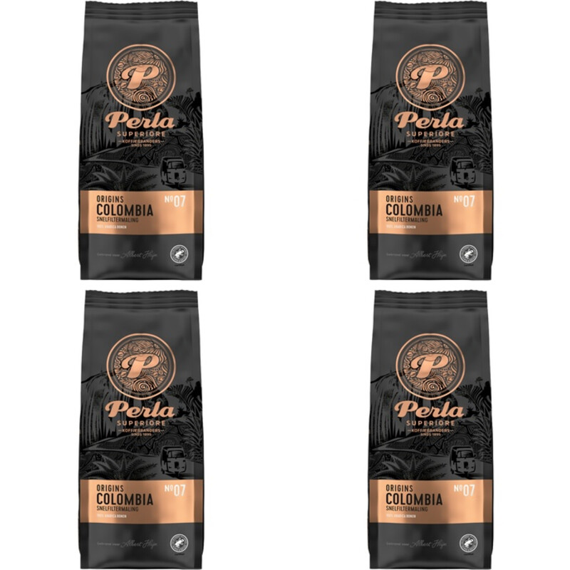 Een afbeelding van Perla Superiore Origins Colombia snelfitermaling 4-pack