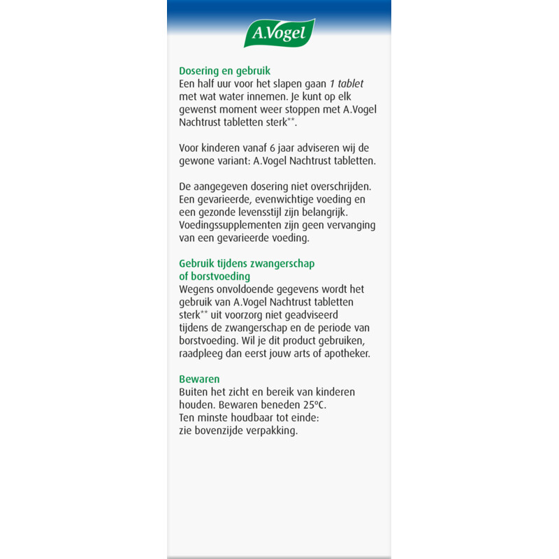 Een afbeelding van A.Vogel Dormeasan citroenmelisse nachtrust