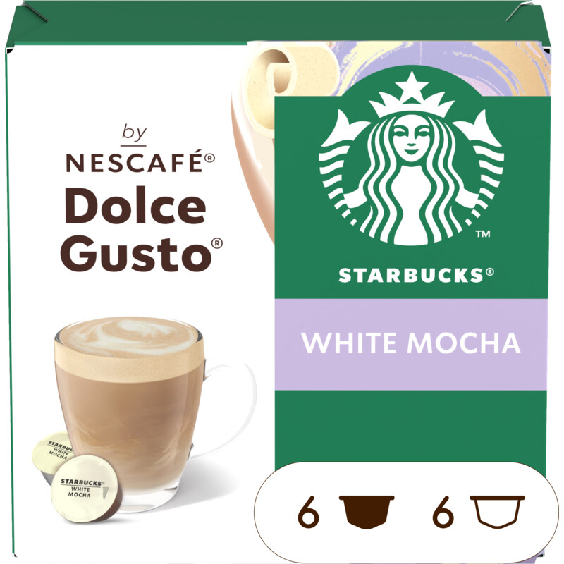 Een afbeelding van Starbucks Dolce gusto compatible white mocha