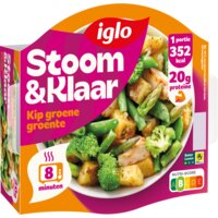 Een afbeelding van Iglo Stoom & klaar kip groene groente