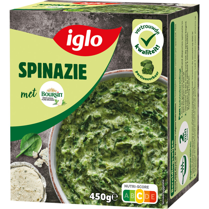 Een afbeelding van Iglo Spinazie met boursin