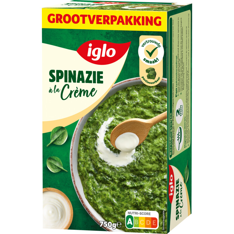 Een afbeelding van Iglo Spinazie à la crème