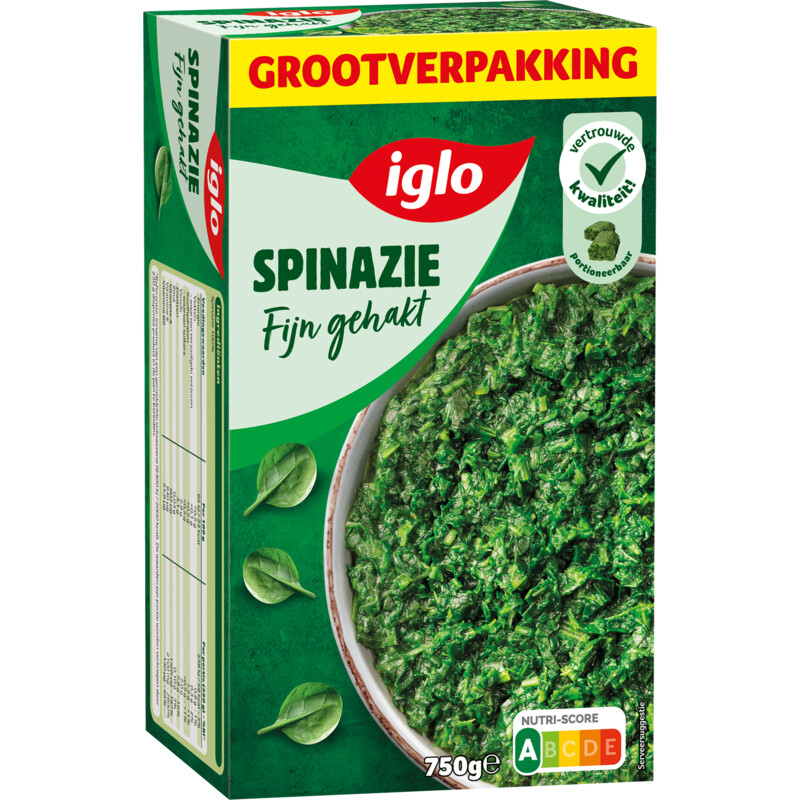 Een afbeelding van Iglo Spinazie fijn gehakt