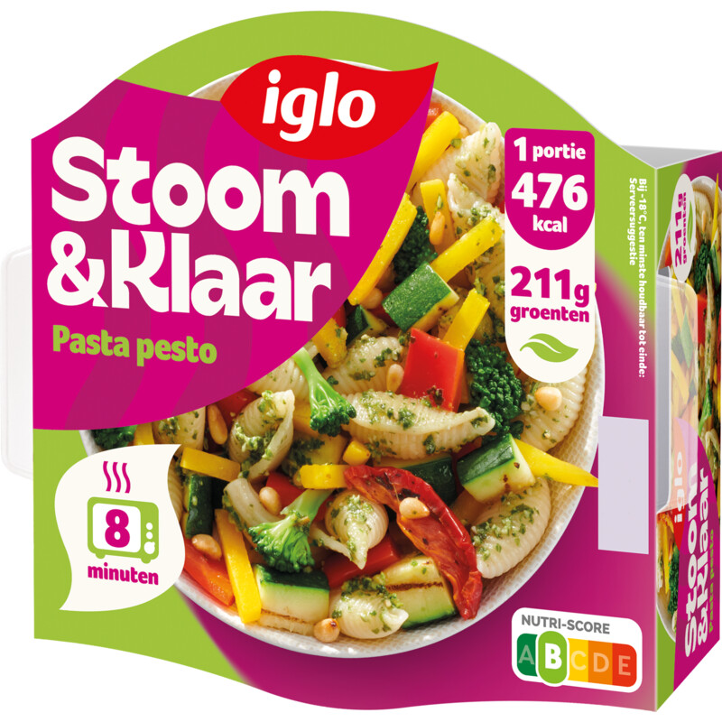 Een afbeelding van Iglo Stoom & klaar pasta pesto