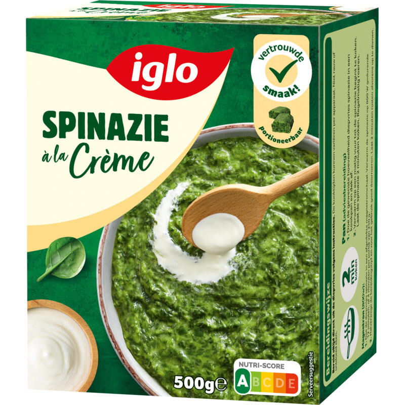 Een afbeelding van Iglo Spinazie à la crème