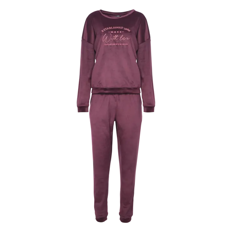 Dames pyjama mauve wine maat L/XL