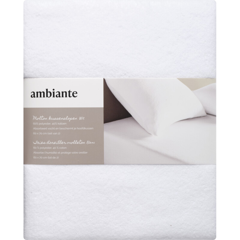 Een afbeelding van Ambiante Molton hoeslaken kussen 60x70cm