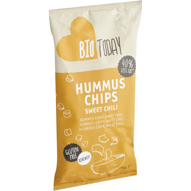 Een afbeelding van BioToday Hummus chips sweet chili