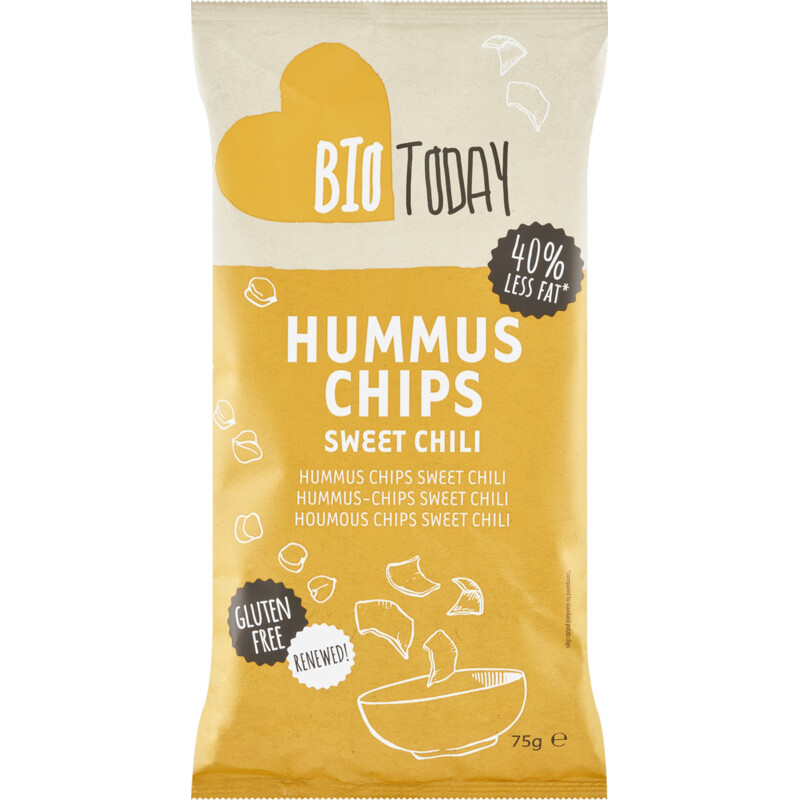 Een afbeelding van BioToday Hummus chips sweet chili