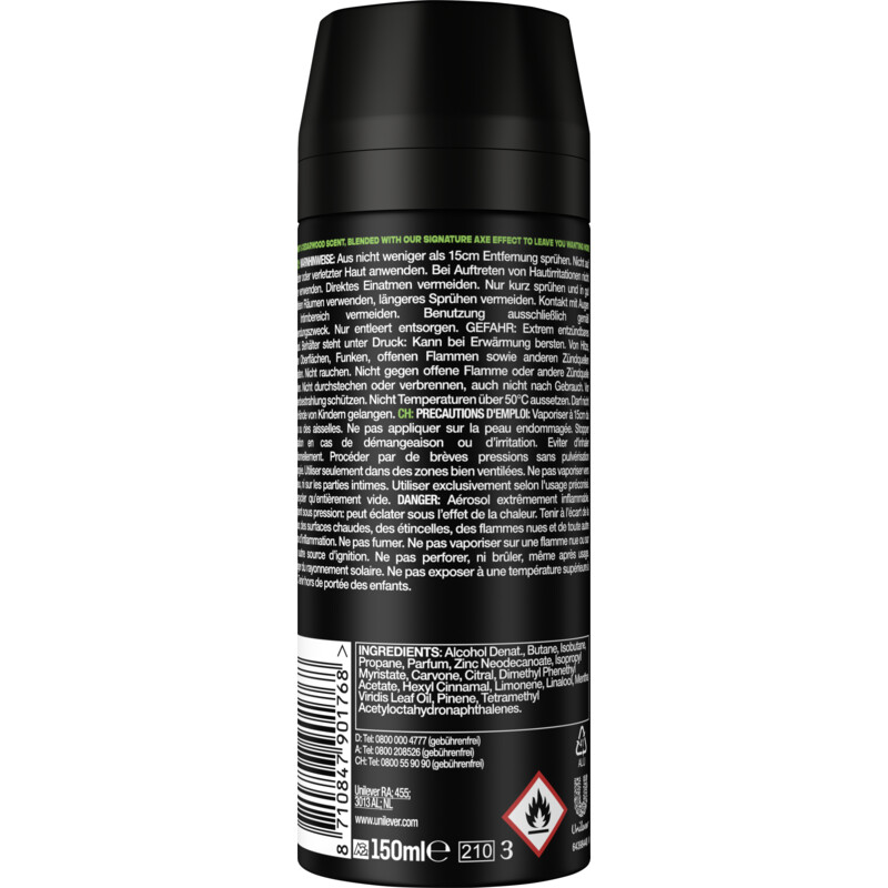 Een afbeelding van Axe Mojito & cedarwood deodorant bodyspray