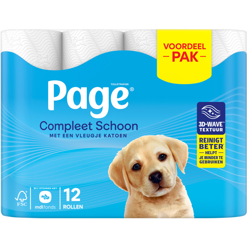 Een afbeelding van Page Compleet schoon toiletpapier voordeelpak