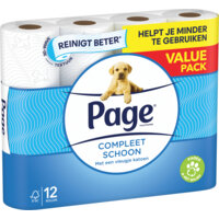 Een afbeelding van Page Compleet schoon toiletpapier voordeelpak
