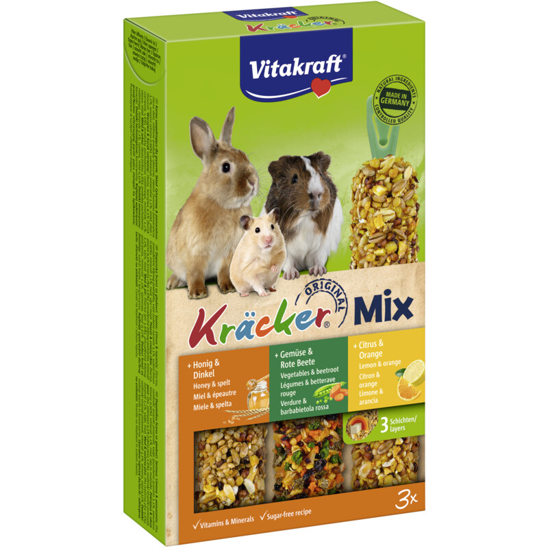 Een afbeelding van Vitakraft Krcker mix knaagdier honig gemus citrus