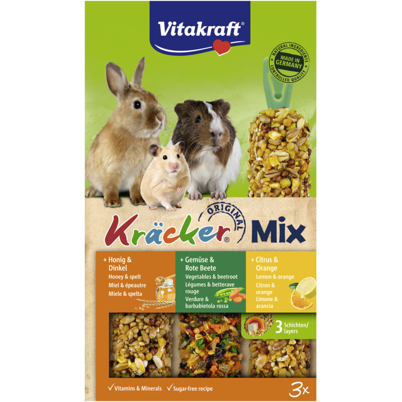 Een afbeelding van Vitakraft Krcker mix knaagdier honig gemus citrus
