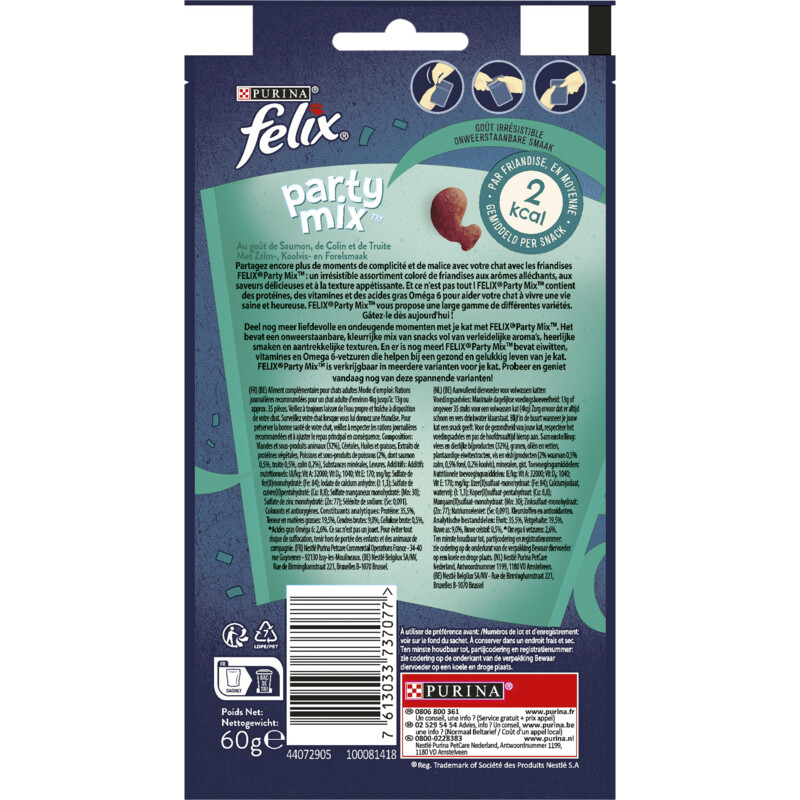 Een afbeelding van Felix Party mix seaside kattensnack