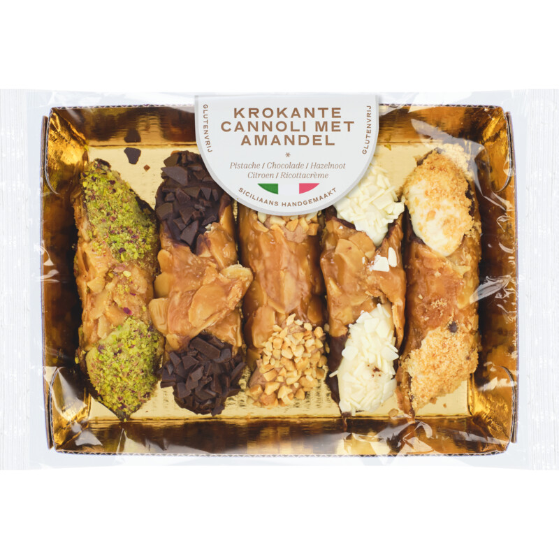 Een afbeelding van Fratelli Siciliani Krokante cannoli met amandel