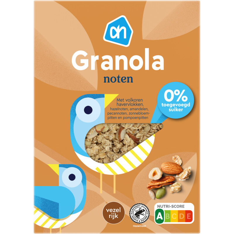 Een afbeelding van AH Granola noten 0% toegevoegd suiker