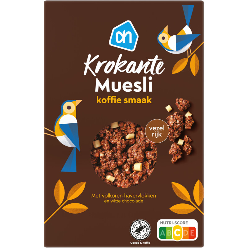 Een afbeelding van AH Krokante muesli koffie smaak