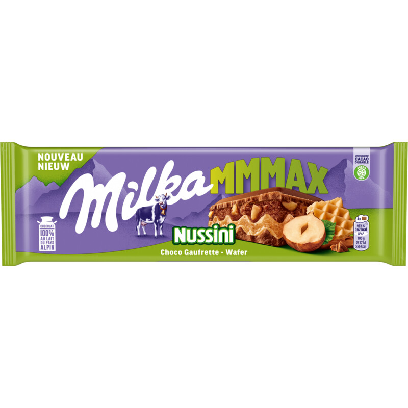 Een afbeelding van Milka Mmmax chocoladereep nussini