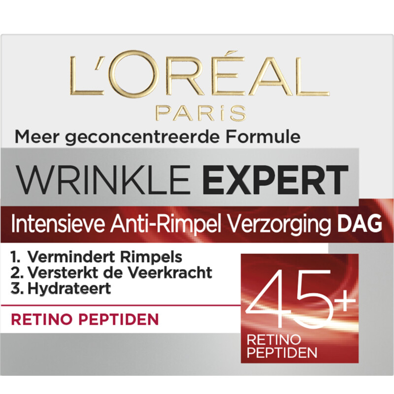 Een afbeelding van L'Oréal Wrinkle expert retino peptiden dagcrème