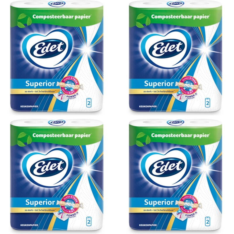 Een afbeelding van Edet Superior Keukenpapier 4-pack