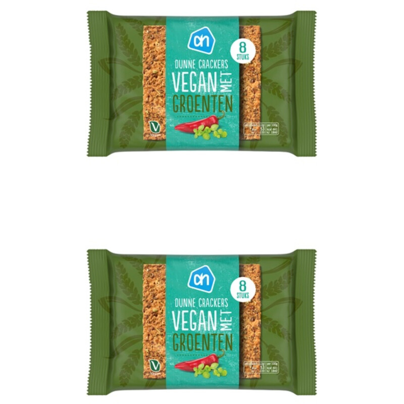 Een afbeelding van AH Dunne crackers vegan met groenten 2-pack