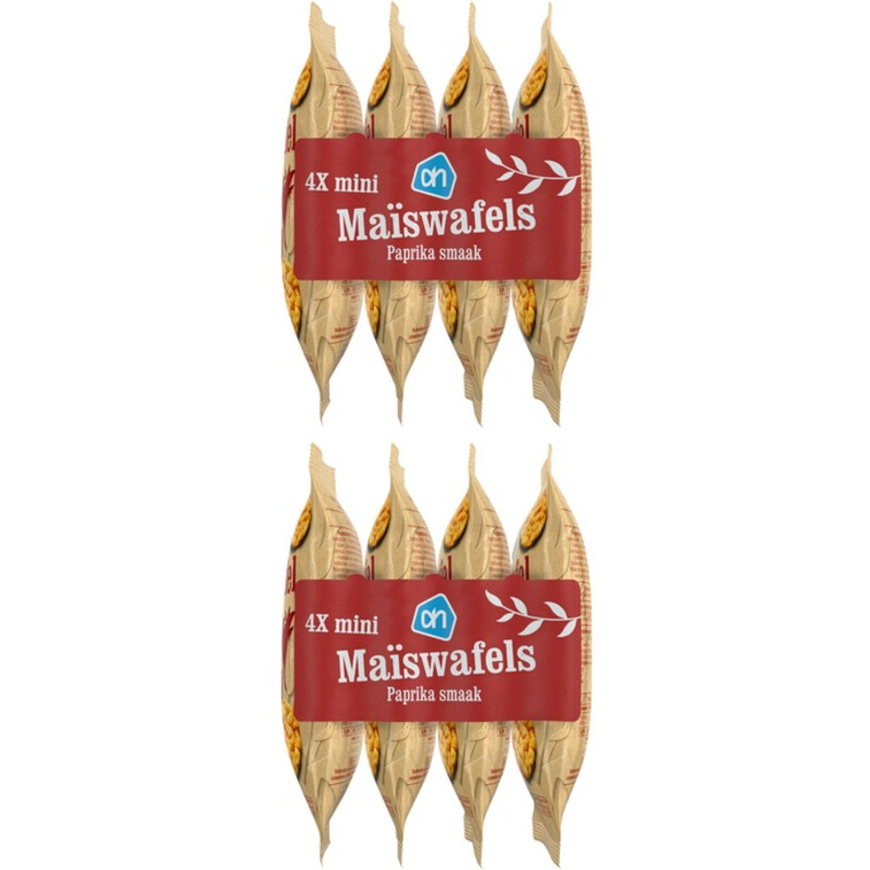 Een afbeelding van AH Mini maiswafels paprika smaak 2-pack