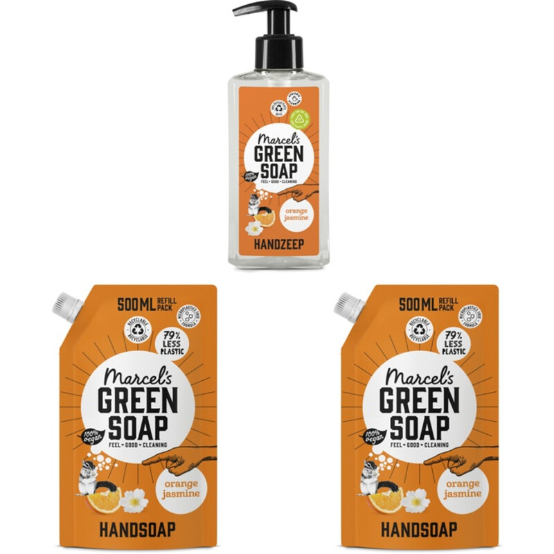 Een afbeelding van Marcel's Green Soap Handzeep pakket