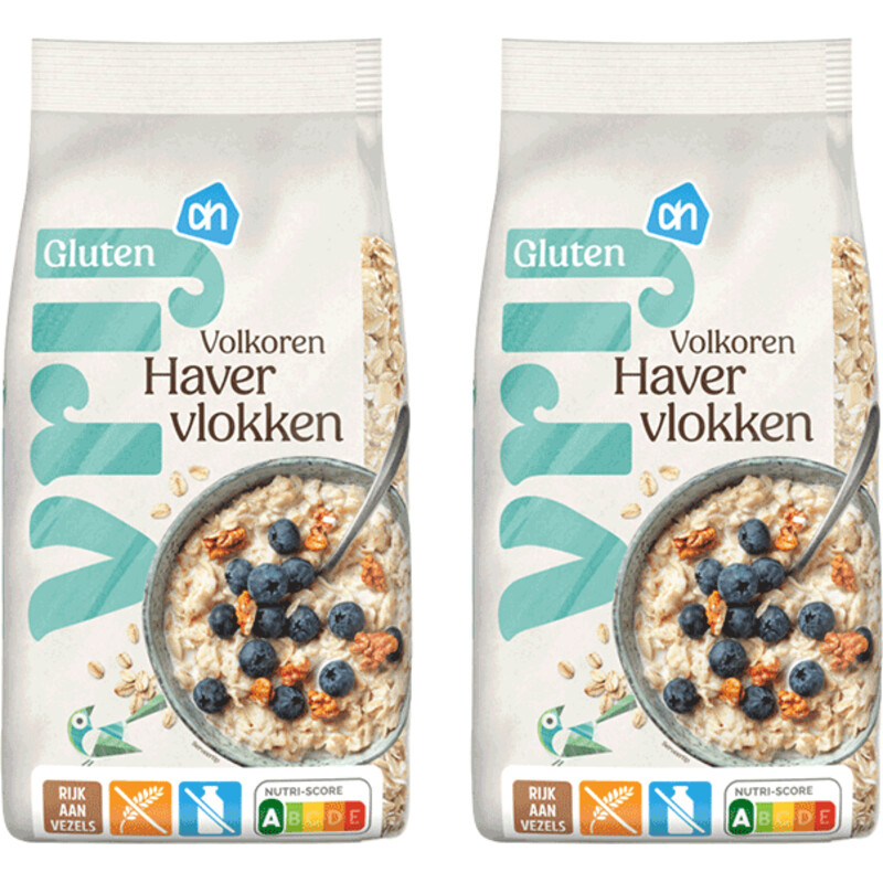 Een afbeelding van AH Glutenvrij Volkoren havervlokken 2-pack