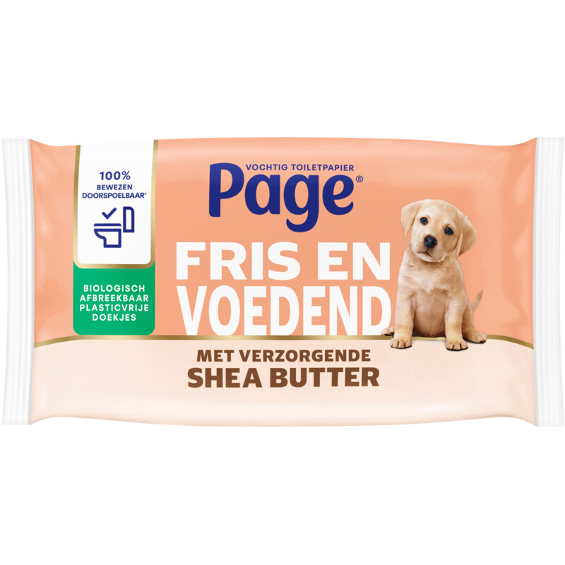 Een afbeelding van Page Shea butter vochtig toiletpapier