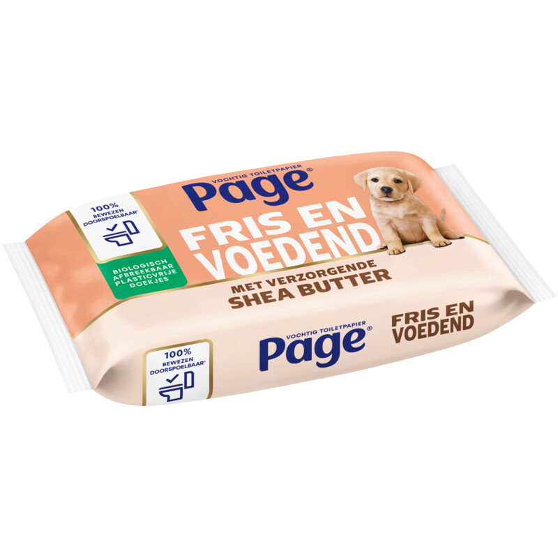Een afbeelding van Page Shea butter vochtig toiletpapier