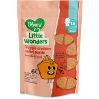 Een afbeelding van Olvarit Puzzel crackers tomaat basilicum 15m+