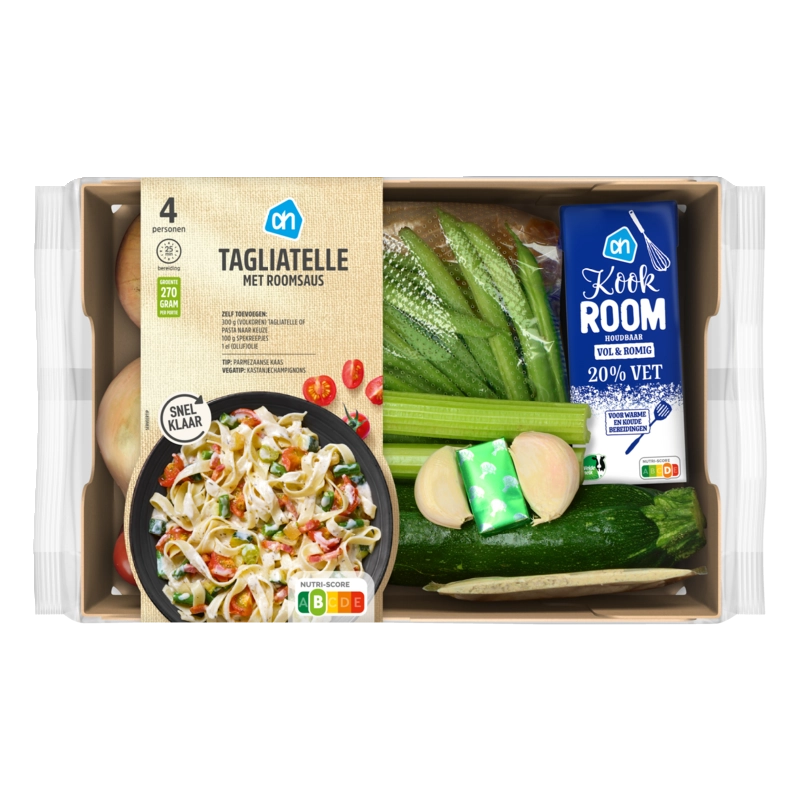 Tagliatelle met roomsaus verspakket