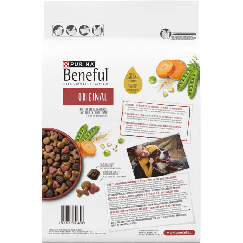 Een afbeelding van Beneful Original adult met rund en groenten