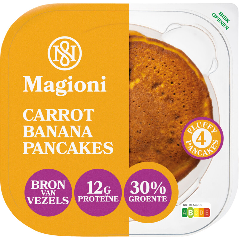 Een afbeelding van Magioni Carrot banana pancakes